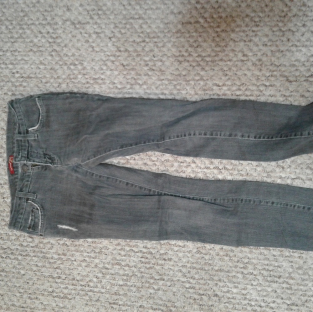 Faded look grey jeans